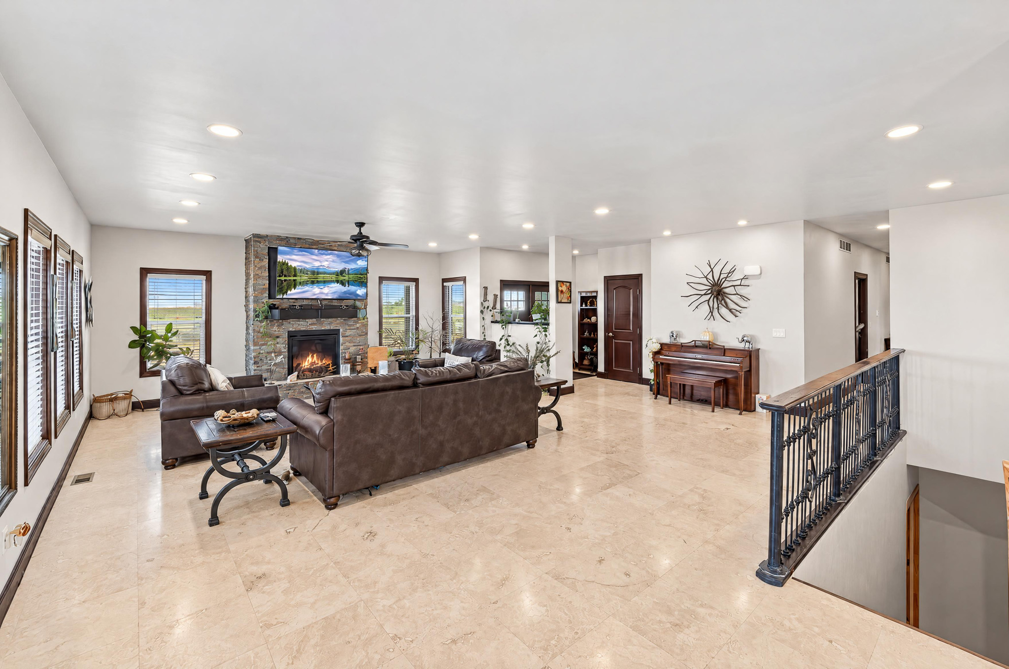 Great Room — custom 2023 ranch home on 4 acres in Platteville, Colorado