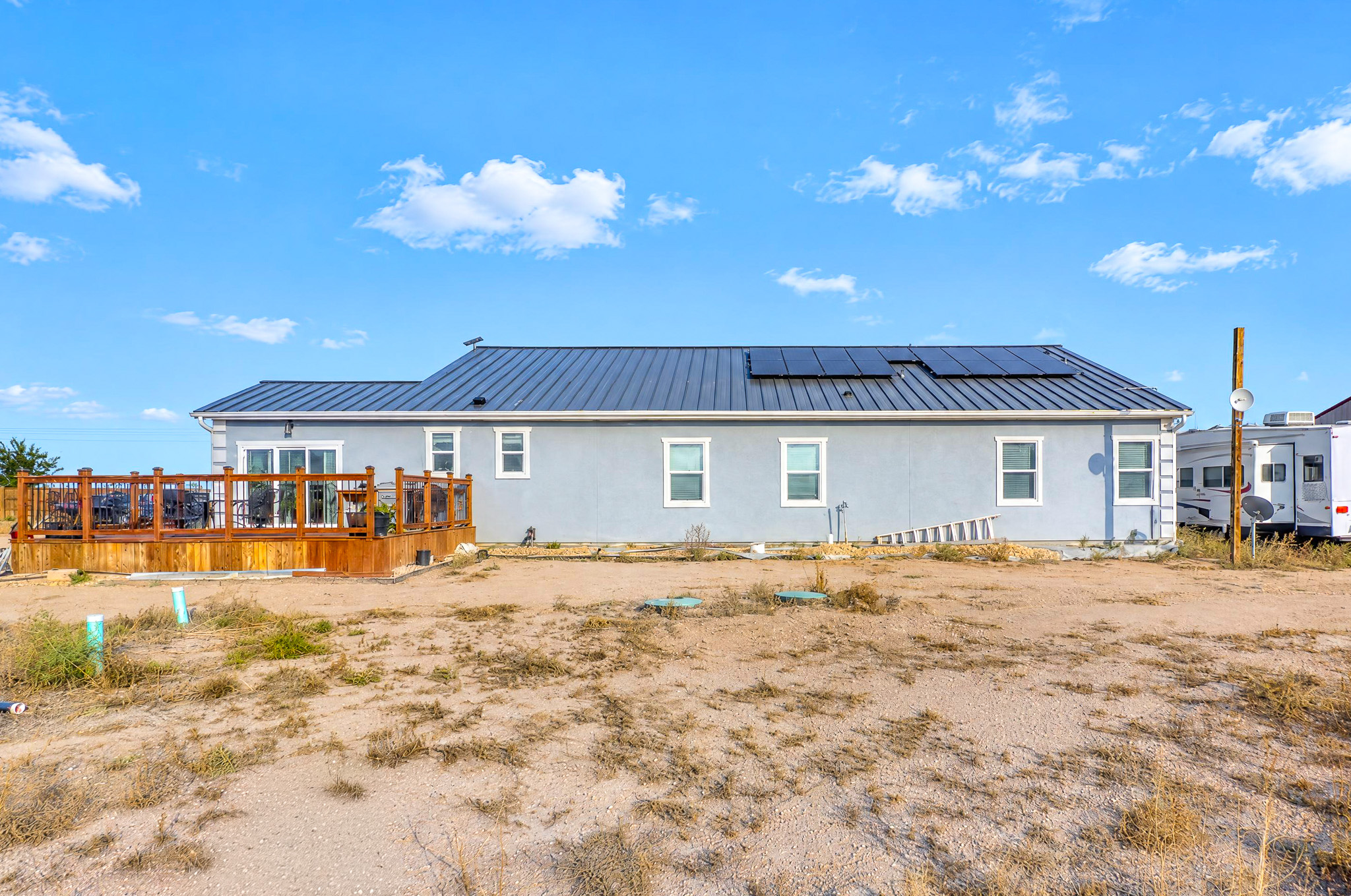 Rear Exterior — custom 2023 ranch home on 4 acres in Platteville, Colorado