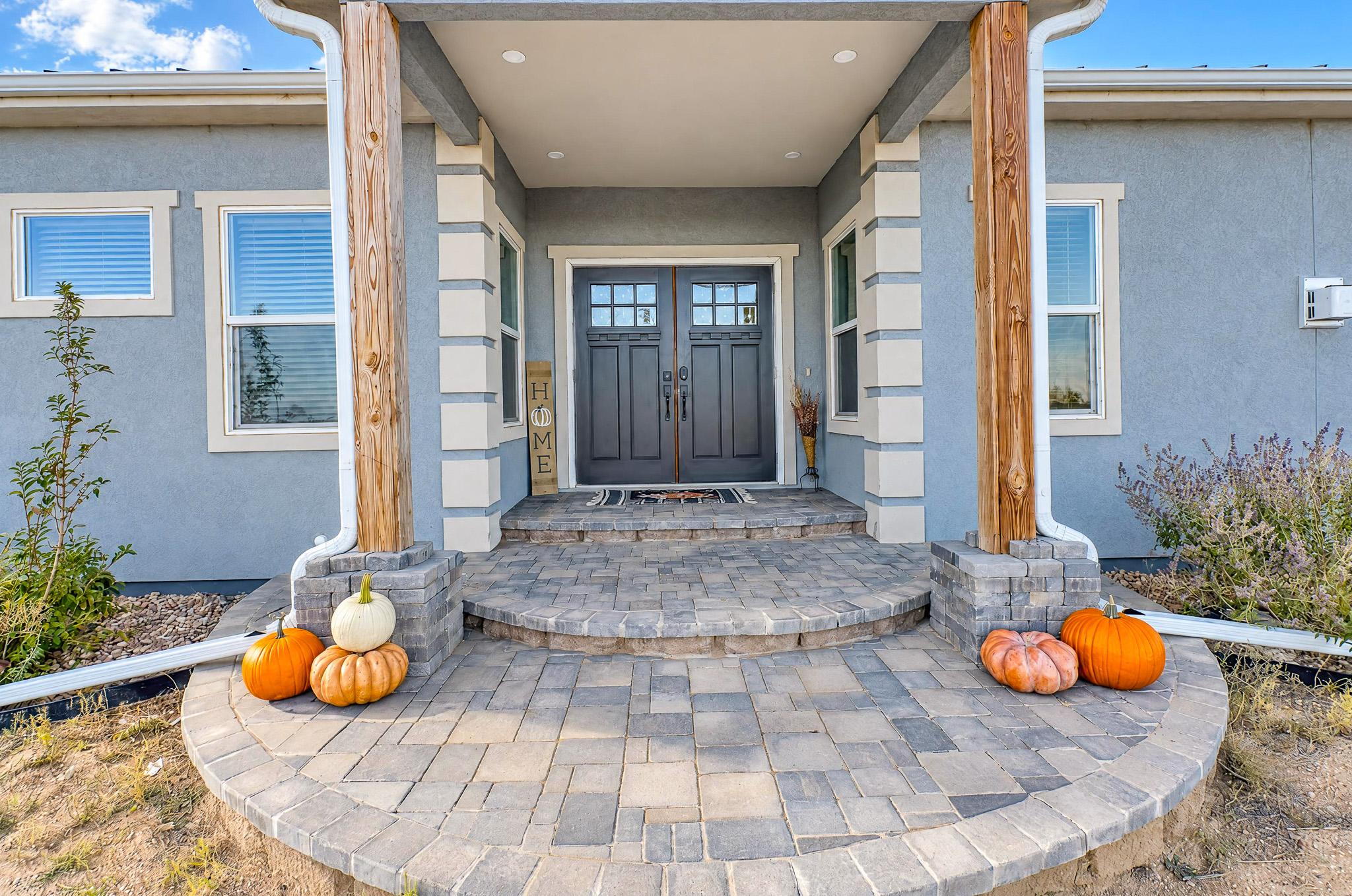 Covered Entry Porch — custom 2023 ranch home on 4 acres in Platteville, Colorado