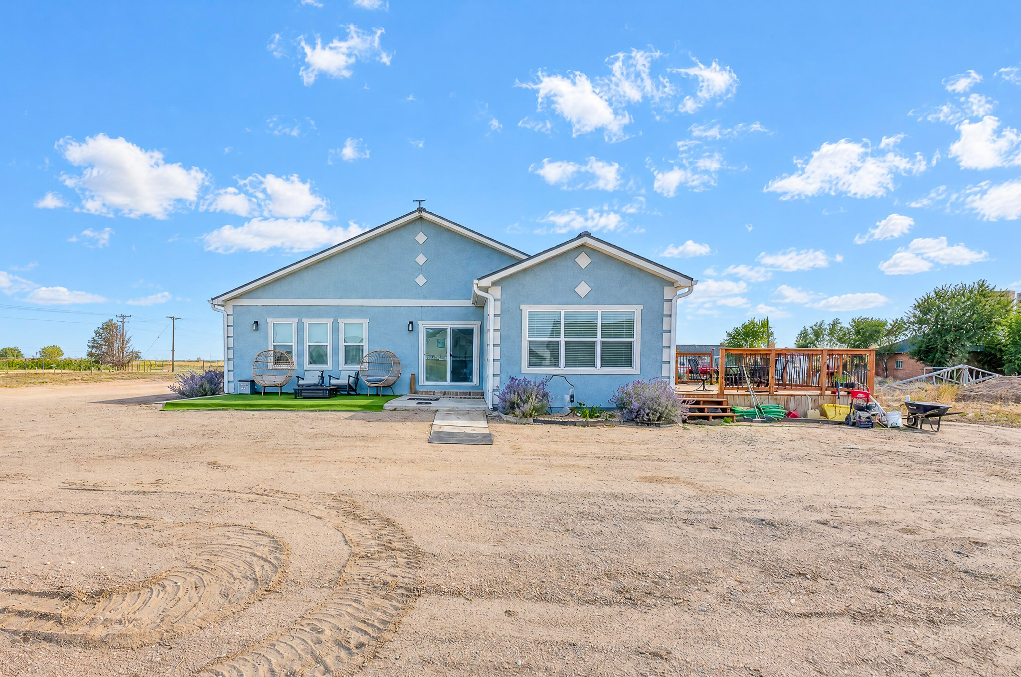 Front Exterior — custom 2023 ranch home on 4 acres in Platteville, Colorado