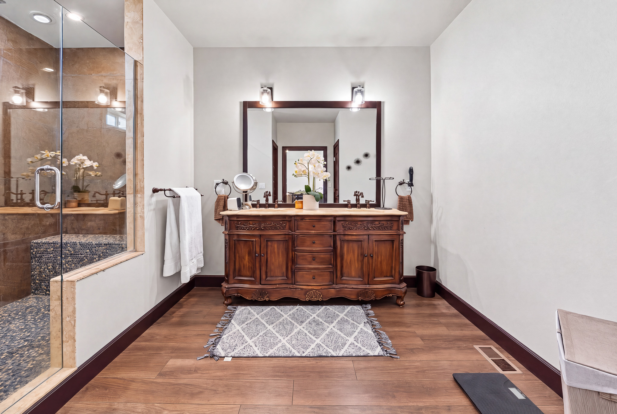 Primary Bathroom — custom 2023 ranch home on 4 acres in Platteville, Colorado