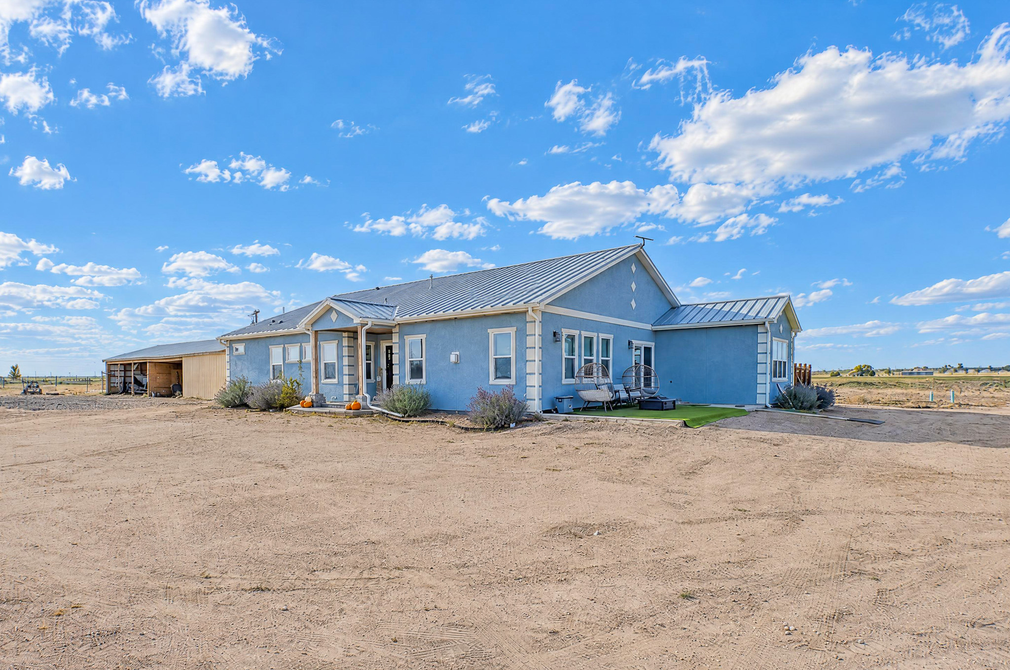 Front Exterior — custom 2023 ranch home on 4 acres in Platteville, Colorado